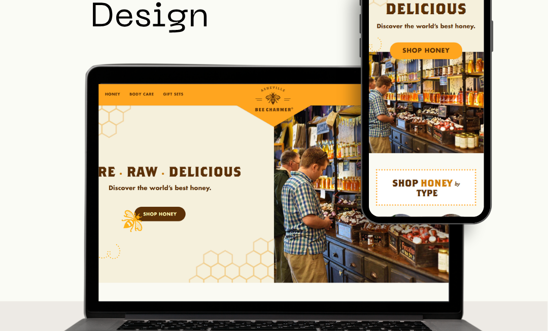 Asheville Bee Charmer is a boutique brand located in the heart of Asheville, North Carolina, offering a unique and immersive experience centered around bees, honey, and beekeeping culture. The project involved enhancing their existing eCommerce platform to reflect the brand’s charming identity while improving user experience, navigation, and mobile responsiveness. The goal was to ensure that the essence of local, handcrafted, and bee-inspired products was translated into a seamless online shopping experience.