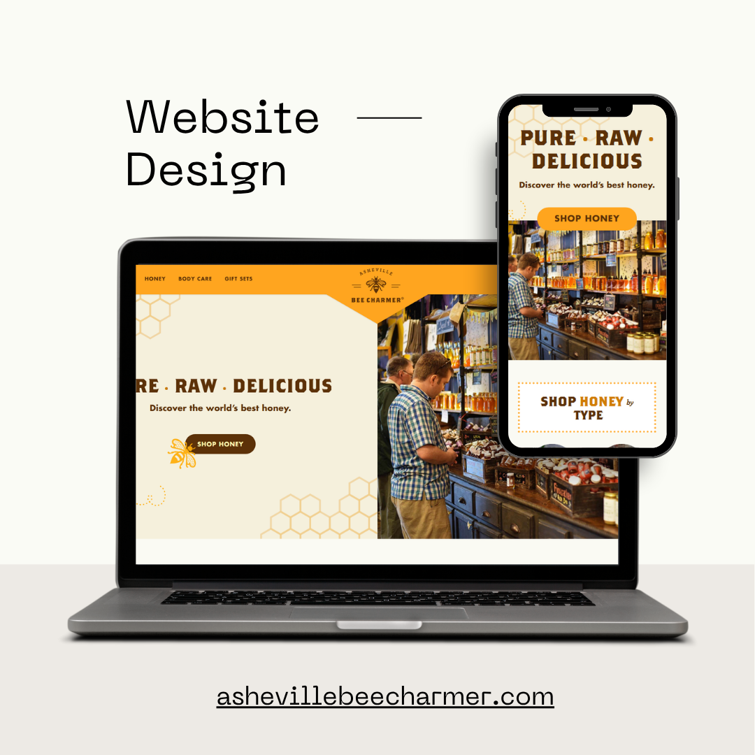 Asheville Bee Charmer is a boutique brand located in the heart of Asheville, North Carolina, offering a unique and immersive experience centered around bees, honey, and beekeeping culture. The project involved enhancing their existing eCommerce platform to reflect the brand’s charming identity while improving user experience, navigation, and mobile responsiveness. The goal was to ensure that the essence of local, handcrafted, and bee-inspired products was translated into a seamless online shopping experience.
